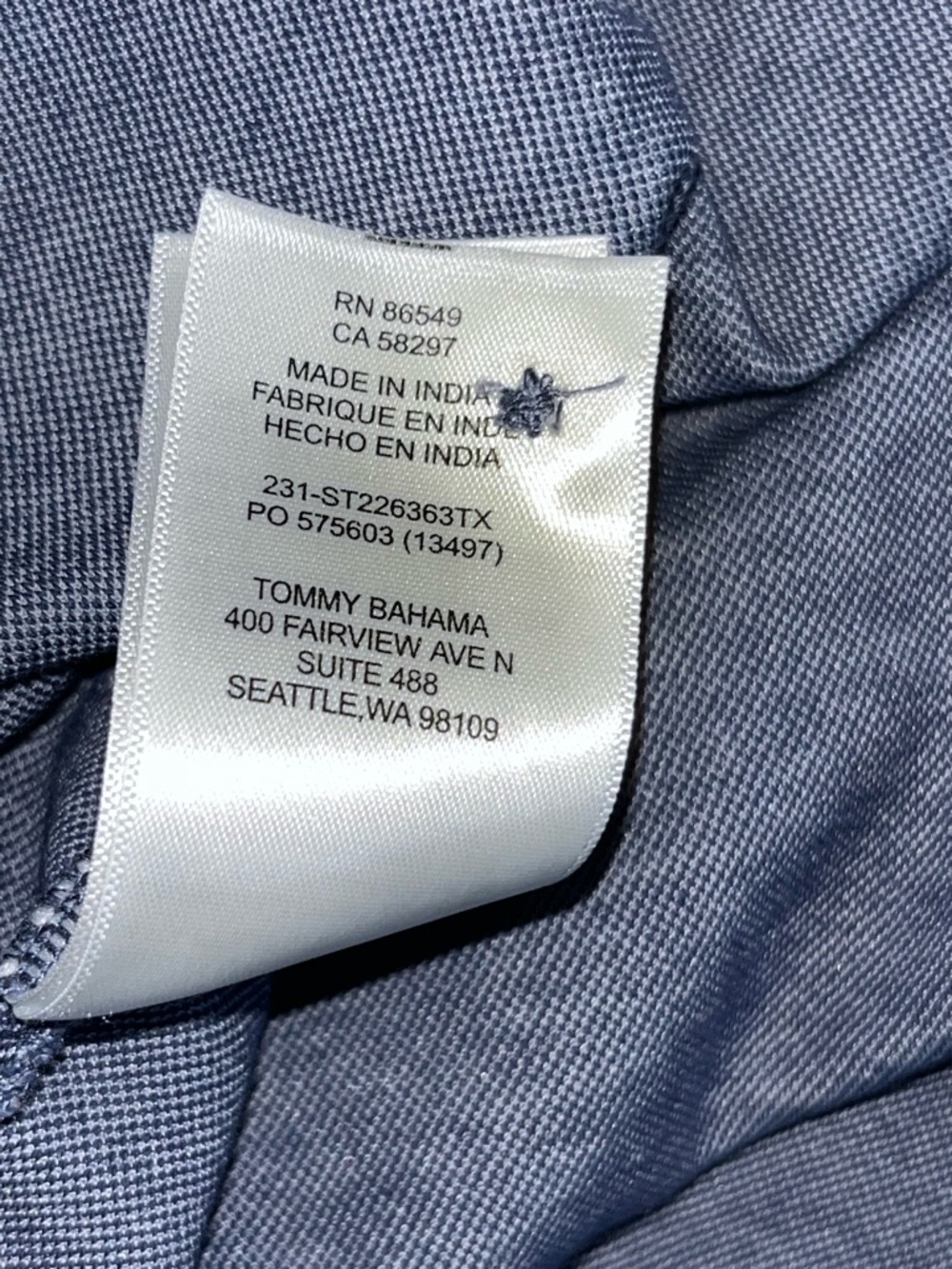 Tommy Bahama Polo Shirt Mens XL Navy Short Sleeve Coastal Nautical Golf Casual - Picture 6 of 7